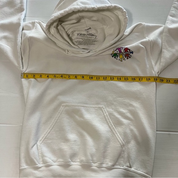 KEITH HARING Unity Circle 2 Graphic Hoodie Sweatshirt White Size Small - Picture 6 of 9
